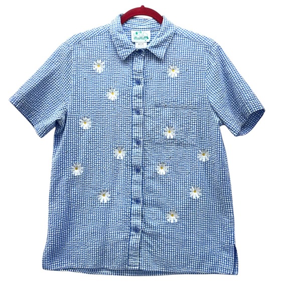 Quacker Factory Vintage Capri Pants Set Blue Medium - Picture 12 of 16